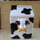 Vintage Cow with Bandana Cookie Jar 9.5 Inches tall