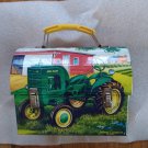 John Deere Tractor Dome Lid Small Metal Lunch Box 2005
