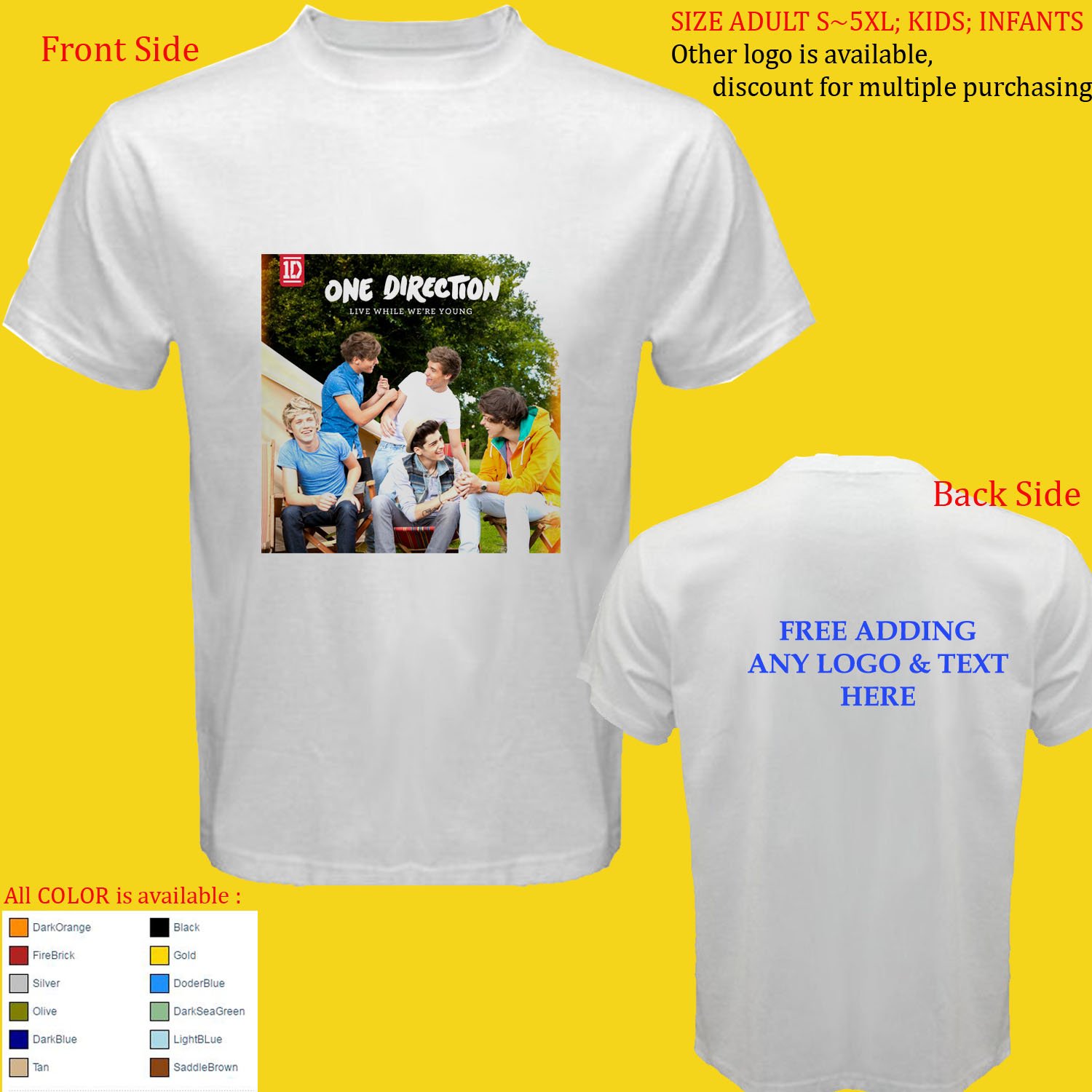 one direction fire shirt