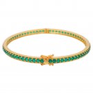 Pick Any - Emerald Ruby Sapphire Studded 925 Sterling Silver Bracelet Bangle NSB-1053-1055