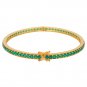 Pick Any - Emerald Ruby Sapphire Studded 925 Sterling Silver Bracelet Bangle NSB-1053-1055