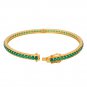 Pick Any - Emerald Ruby Sapphire Studded 925 Sterling Silver Bracelet Bangle NSB-1053-1055