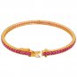 Pick Any - Emerald Ruby Sapphire Studded 925 Sterling Silver Bracelet Bangle NSB-1053-1055