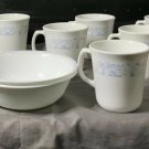 Light Blue Vintage Corelle By Corning  Sea And Sand Dinnerware Set Lot