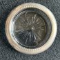 Vintage Leonard Silver Plated Coasters Italy Glass
