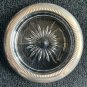 Vintage Leonard Silver Plated Coasters Italy Glass