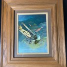 Vintage Lulu's Inc Warbird D8016 in Battle Reflective Framed Art 1978 veteran