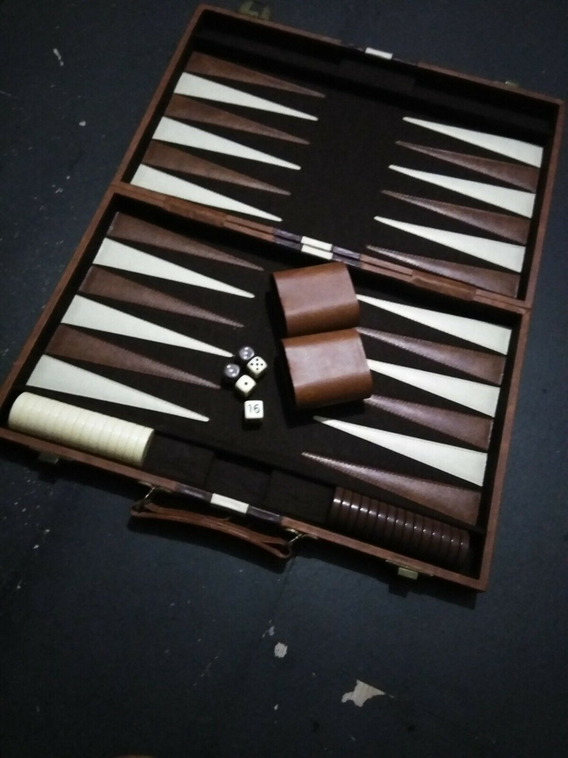 Vintage Backgammon Portable Board Game