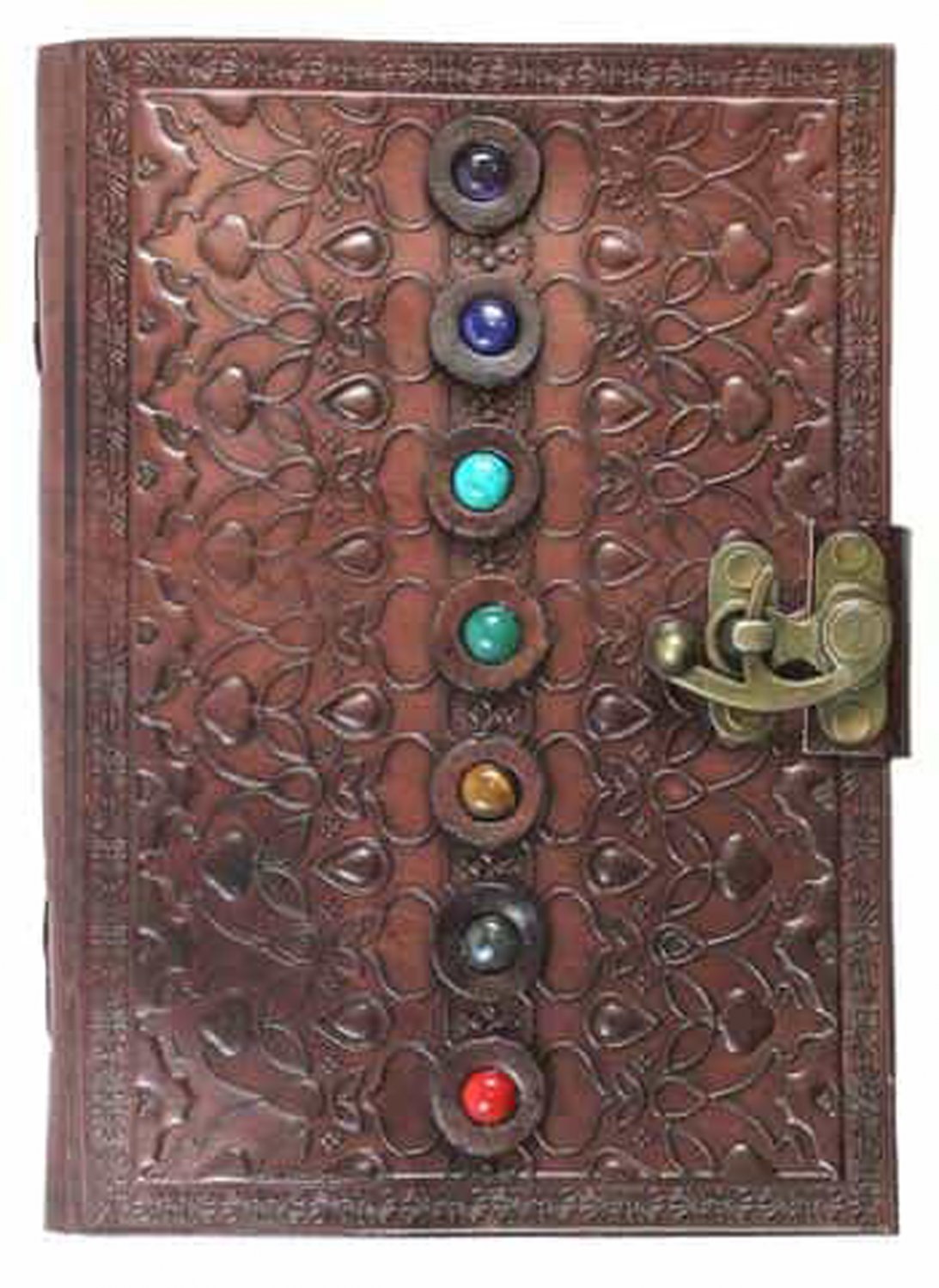 7 stone leather journal
