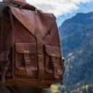 Square Leather Backpack