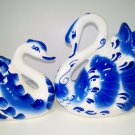 Swans porcelain figurines bird  art  homedecor handmade Russia