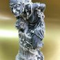 Two Baba Yaga and hut figurines Russian folklore Witch marble chips handmade