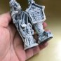 Two Baba Yaga and hut figurines Russian folklore Witch marble chips handmade