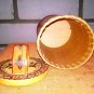 Storage capacity tree bark Russian folkcrafts handmade handpainting about 1980