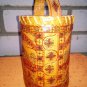 Storage capacity tree bark Russian folkcrafts handmade handpainting about 1980