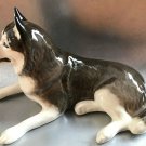 Husky dog cute porcelain figurine homedecor handmade from Russia