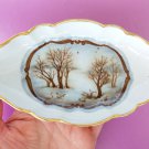 Verbilki porcelain cute plate for caviar made in USSR about 1980