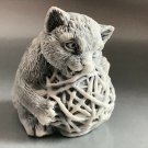 Cute kitten marble chips figurine realistic souvenir from Russia