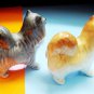 Samoyed two porcelain figurines dog hand made art souvenir from Russia