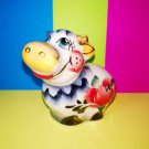 Funny cow porcelain handmade souvenirs  from Russia