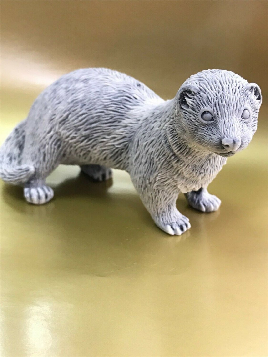 Ferret statuette marble chips realistic figurine made in Russia