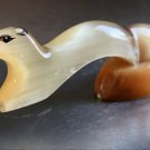Ferret selenite natural stone statuette handmade from Russia