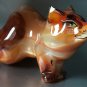 Fox selenite natural stone statuette handmade from Russia
