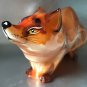 Fox selenite natural stone statuette handmade from Russia
