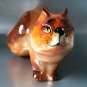 Fox selenite natural stone statuette handmade from Russia