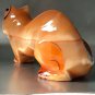 Fox selenite natural stone statuette handmade from Russia