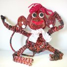 Funny monkey paper handmade souvenir toy from Russia