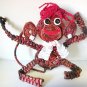 Funny monkey paper handmade souvenir toy from Russia