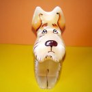 FoxTerrier selenite natural stone figurine dog home decor art hand made Russia