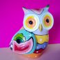 Owl art polystone figurine handmade handpainting gift