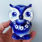 Owl porcelain figurine handmade handpainting  made in Russia