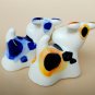 Fox terrier two porcelain funny figurines dog made in Russia