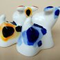 Fox terrier two porcelain funny figurines dog made in Russia