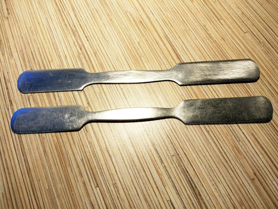 Two Old Medical  Spatulas stainless steel  made in USSR