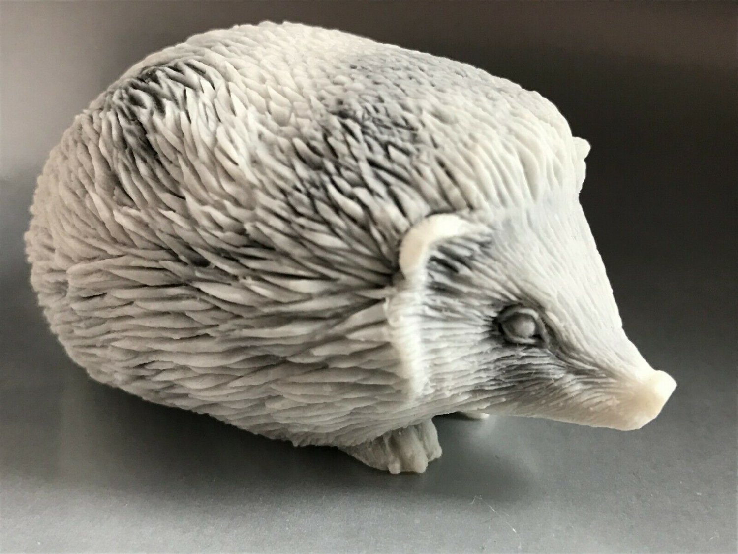 Hedgehog marble chips cute figurine  handmade  from Russia