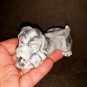 Puppy with bone statuette marble chips realistic figurine dog made in Russia