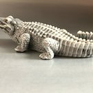 Crocodile statuette marble chips realistic figurine from Russia