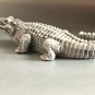 Crocodile statuette marble chips realistic figurine from Russia