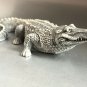 Crocodile statuette marble chips realistic figurine from Russia