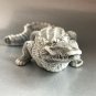 Crocodile statuette marble chips realistic figurine from Russia