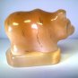 Bear natural stone selenite nice figurine homedecor art handmade souvenir Russia