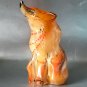 Sly Fox selenite natural stone statuette handmade from Russia