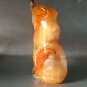 Sly Fox selenite natural stone statuette handmade from Russia