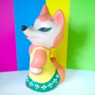 Sly Fox ceramics hero of Russian folk tales toy folkcraft handmade Russia