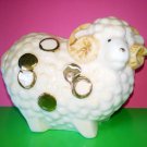 Golden fleece, lamb sweetheart porcelain figurine for success