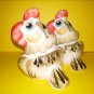 Two parrots porcelain figurines art home decoration handmade